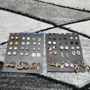 ASSORTED HYPOALLERGENIC 36 PAIRS EARRINGS BUNDLE